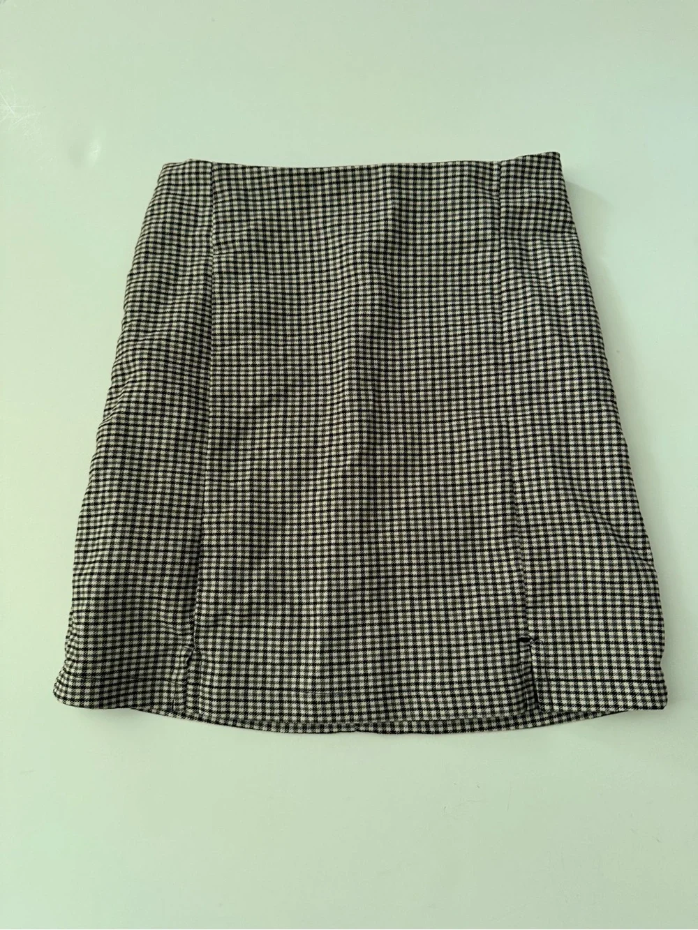 Full Tilt Black & Brown Plaid Mini Skirt
